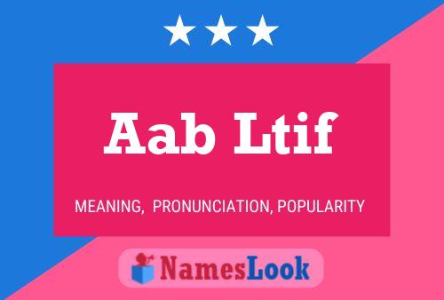 Aab Ltif Name Poster