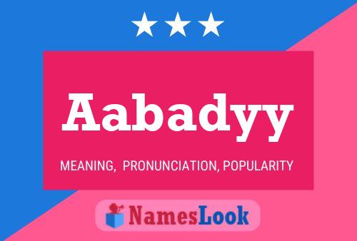 Aabadyy Name Poster