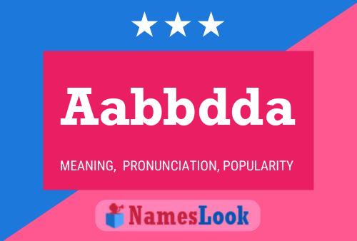 Aabbdda Name Poster