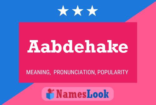 Aabdehake Name Poster