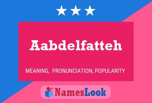 Aabdelfatteh Name Poster