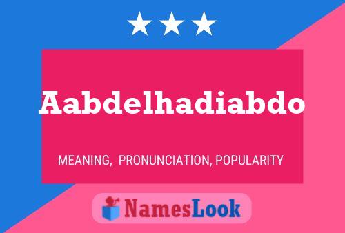 Aabdelhadiabdo Name Poster