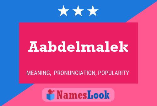 Aabdelmalek Name Poster