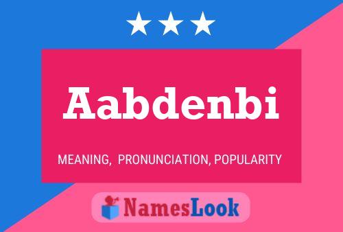 Aabdenbi Name Poster