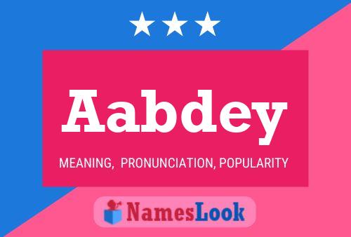 Aabdey Name Poster