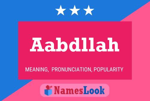 Aabdllah Name Poster