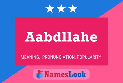 Aabdllahe Name Poster