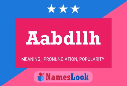 Aabdllh Name Poster