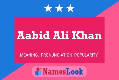 Aabid Ali Khan Name Poster