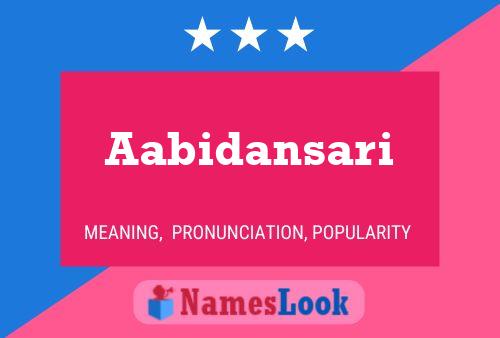 Aabidansari Name Poster