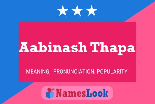 Aabinash Thapa Name Poster