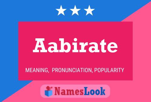 Aabirate Name Poster