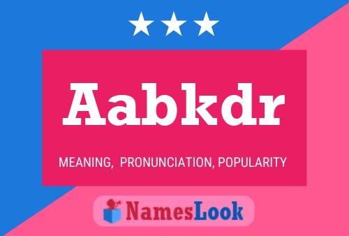 Aabkdr Name Poster