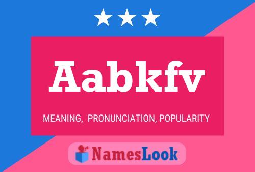 Aabkfv Name Poster