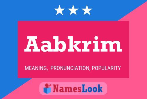 Aabkrim Name Poster