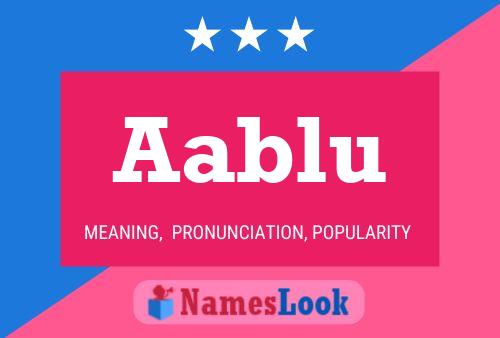 Aablu Name Poster