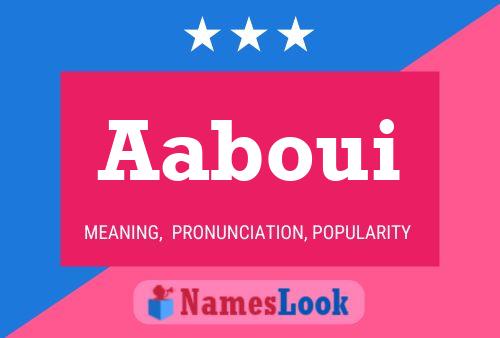 Aaboui Name Poster