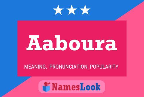 Aaboura Name Poster