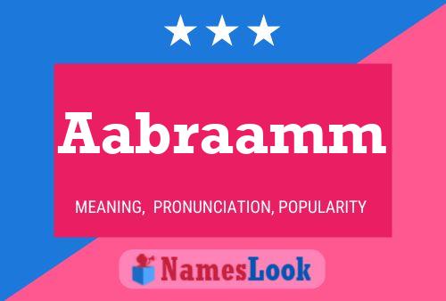 Aabraamm Name Poster