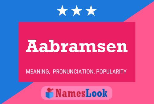 Aabramsen Name Poster