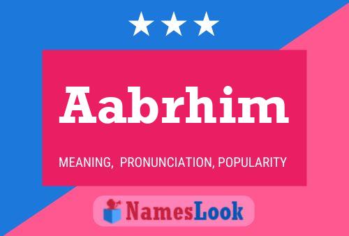 Aabrhim Name Poster