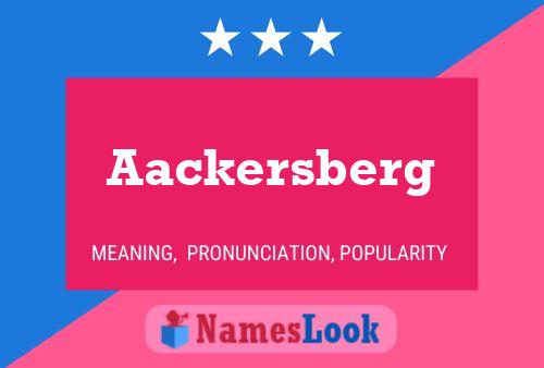 Aackersberg Name Poster