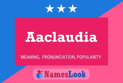 Aaclaudia Name Poster