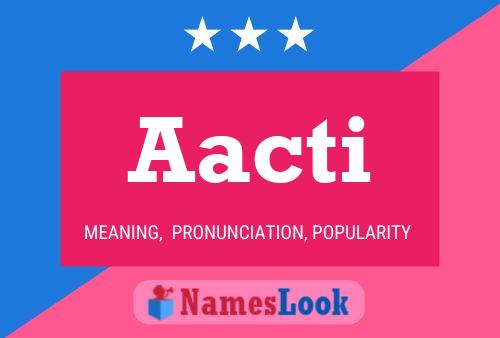 Aacti Name Poster