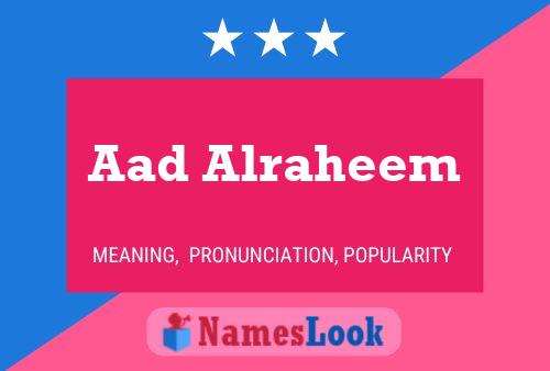 Aad Alraheem Name Poster