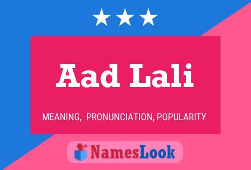 Aad Lali Name Poster