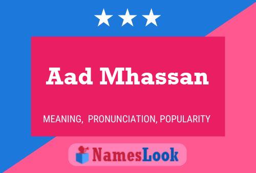 Aad Mhassan Name Poster