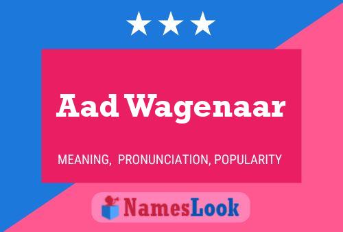 Aad Wagenaar Name Poster