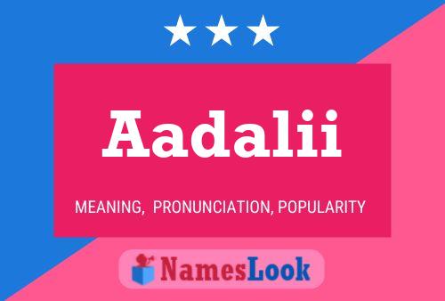 Aadalii Name Poster