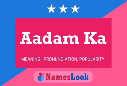 Aadam Ka Name Poster