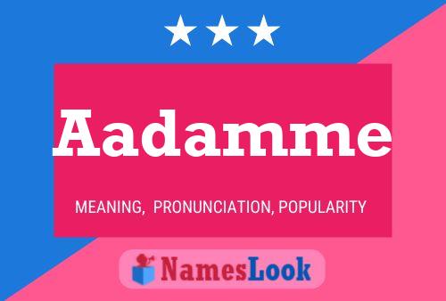 Aadamme Name Poster