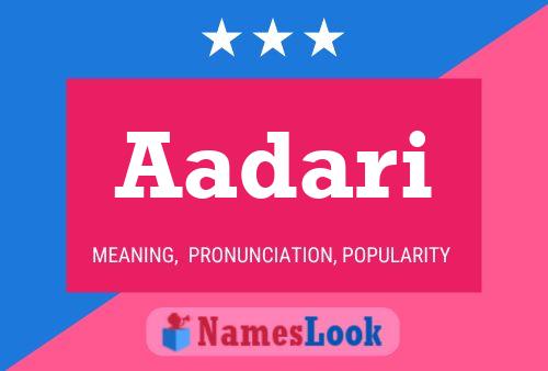 Aadari Name Poster