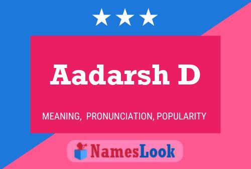 Aadarsh D Name Poster