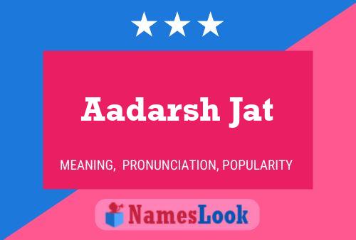 Aadarsh Jat Name Poster