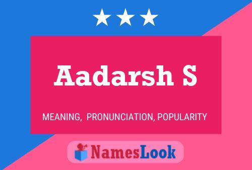 Aadarsh S Name Poster