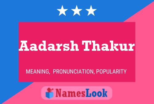 Aadarsh Thakur Name Poster