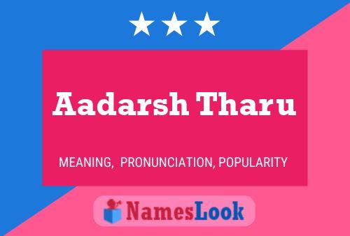 Aadarsh Tharu Name Poster