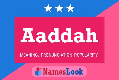 Aaddah Name Poster