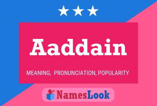 Aaddain Name Poster