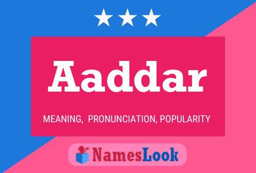 Aaddar Name Poster