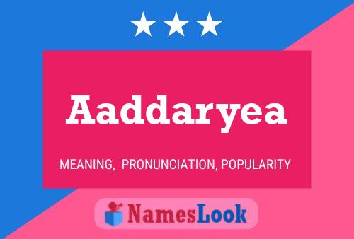 Aaddaryea Name Poster