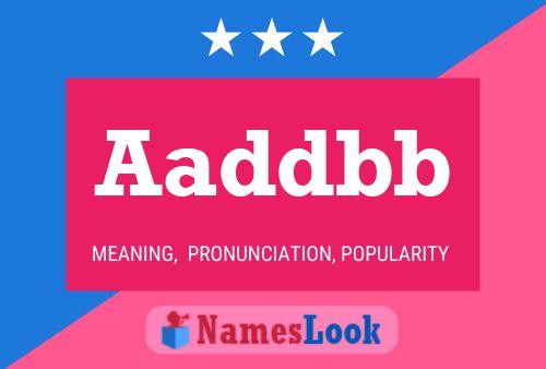 Aaddbb Name Poster