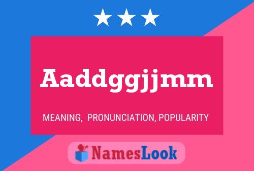 Aaddggjjmm Name Poster