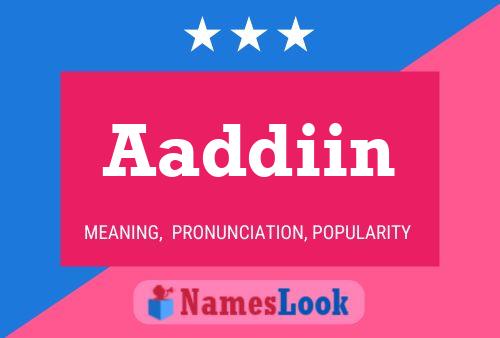 Aaddiin Name Poster