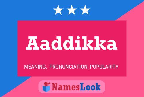 Aaddikka Name Poster