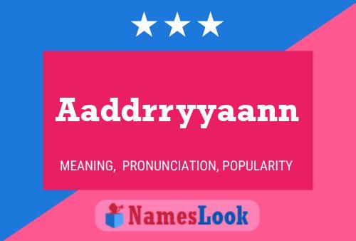 Aaddrryyaann Name Poster